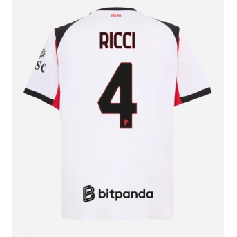 Billige Fotballdrakt AC Milan Samuele Ricci #4 Replika Bortedrakt 2025-26 Kortermet
